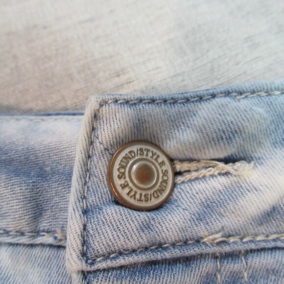 Soundstyle Jeans Womens Size 16 Blue Denim Distressed Straight Leg Grunge Punk - Picture 4 of 12